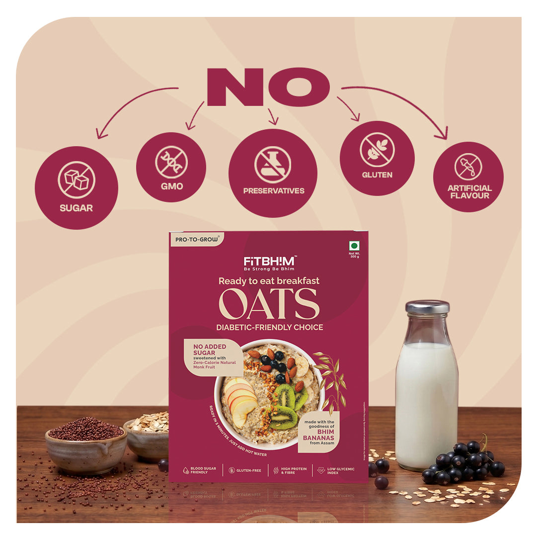 Diabetic-Friendly Oats with Monk Fruit & Millets – 300g