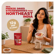 Ready-to-Eat Strawberry High Protein Oats - 50g Single Serve ( Pack of 5 )