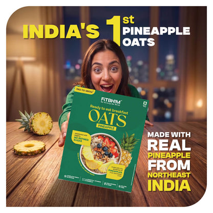 Pineapple & Strawberry Ready-to-Eat Oats Combo – Pack of 2 x 300g Box