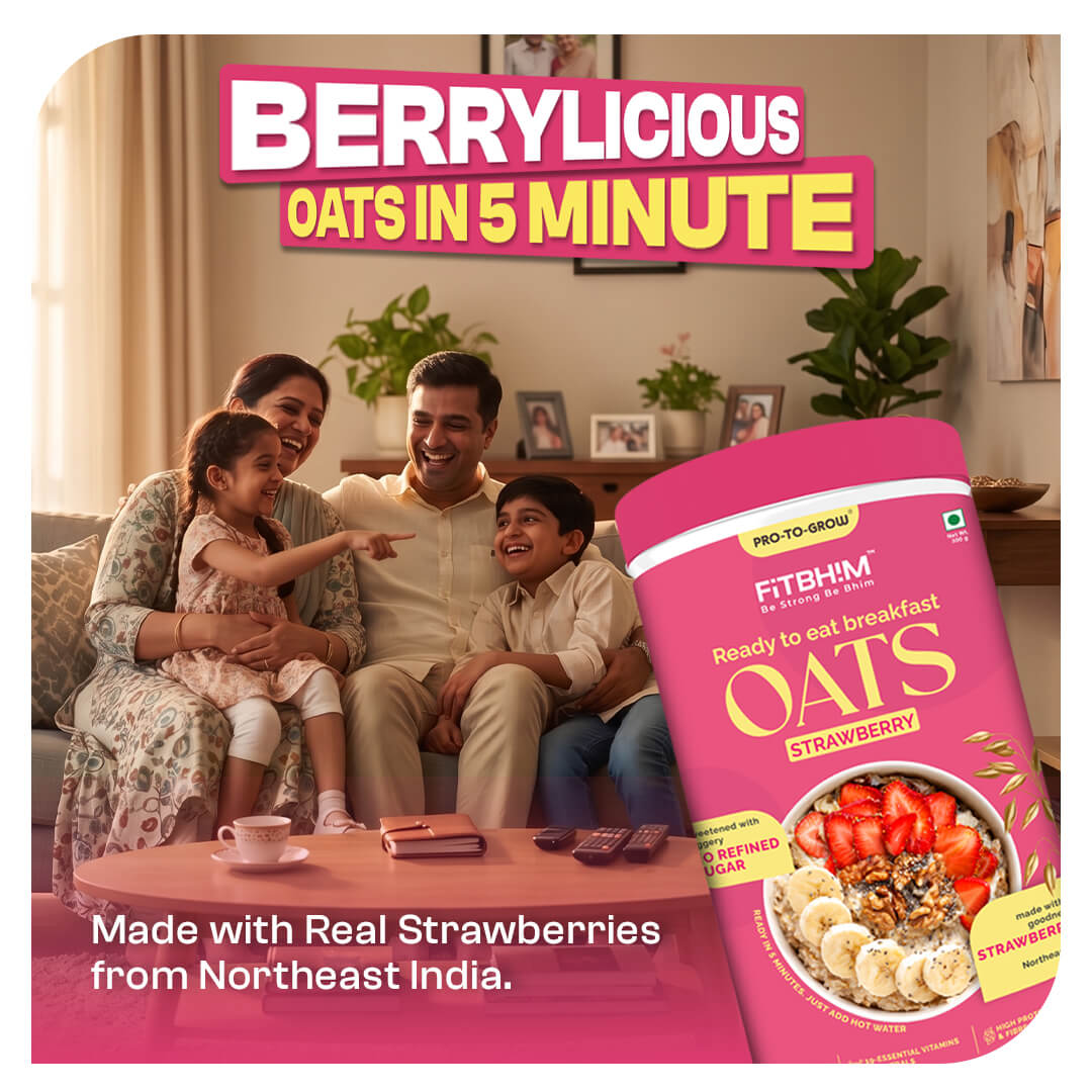 Strawberry Ready-to-Eat Oats – 300g Jar
