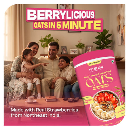 Strawberry Ready-to-Eat Oats – 300g Jar