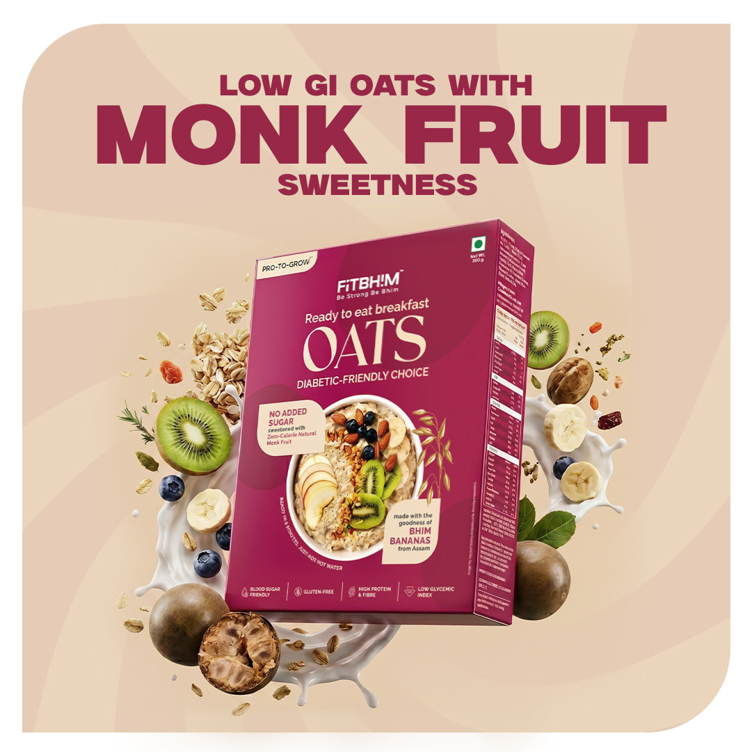 Diabetic-Friendly Oats with Monk Fruit & Millets – 300g