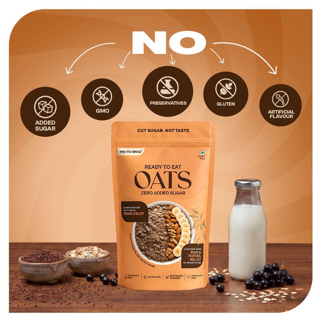 Zero Added Sugar Oats with Monk Fruit & Millets – 400g