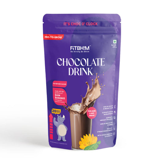 Chocolate Health Drink for Kids with Bhim Banana, Brahmi & Ashwagandha – 400g Pouch