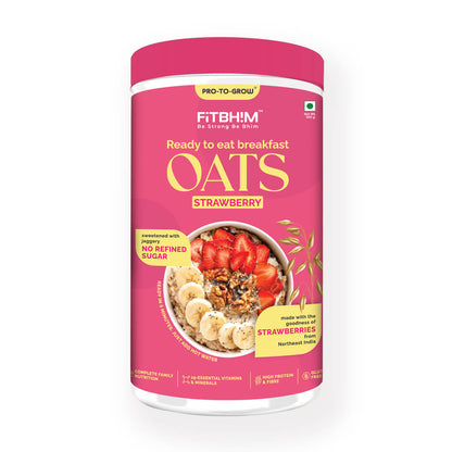 Strawberry Ready-to-Eat Oats – 300g Jar