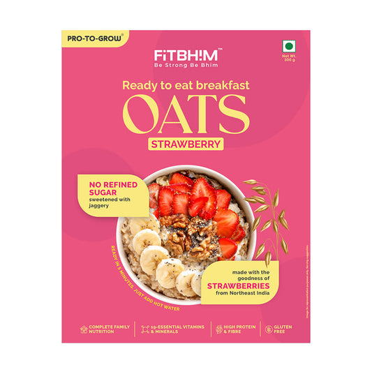 Strawberry Ready-to-Eat Oats – 300g Box