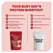 Ready-to-Eat Strawberry High Protein Oats - 50g Single Serve ( Pack of 5 )