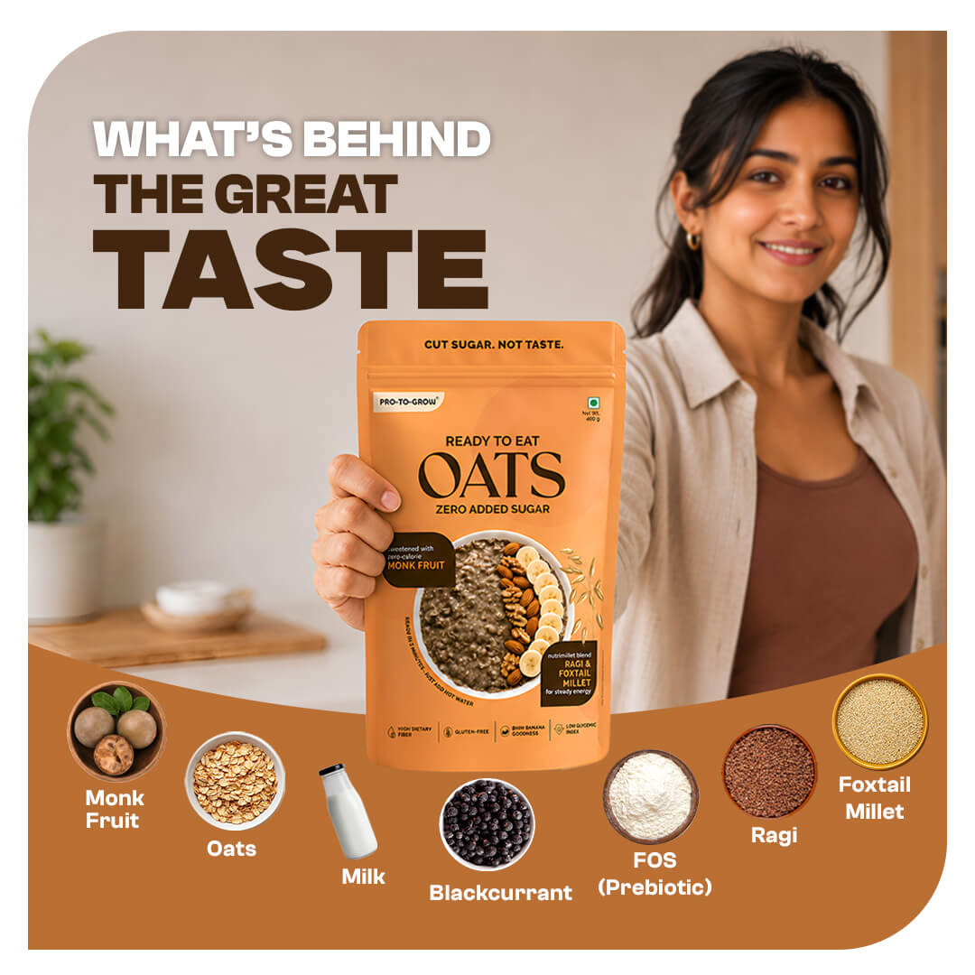 Zero Added Sugar Oats with Monk Fruit & Millets – 400g