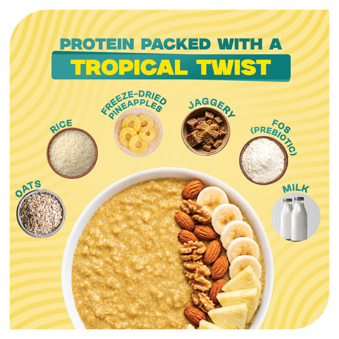 High-Protein Pineapple Oats Single-Serve – 50g