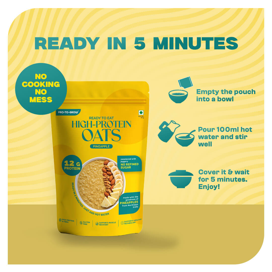 High-Protein Pineapple Oats Single-Serve – 50g