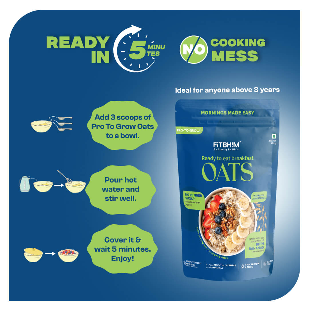 Bhim Banana Ready-to-Eat Oats - 400g Pouch