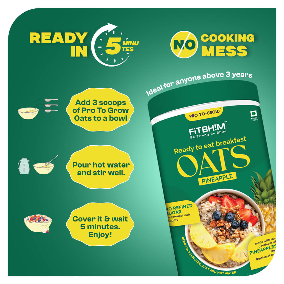 Pineapple Ready-to-Eat Oats – 300g Jar