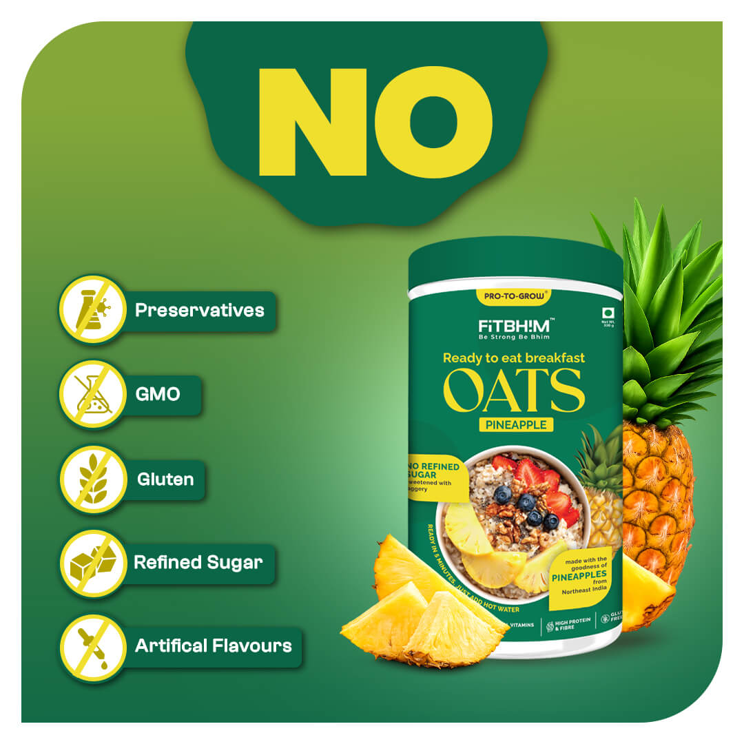 Pineapple Ready-to-Eat Oats – 300g Jar