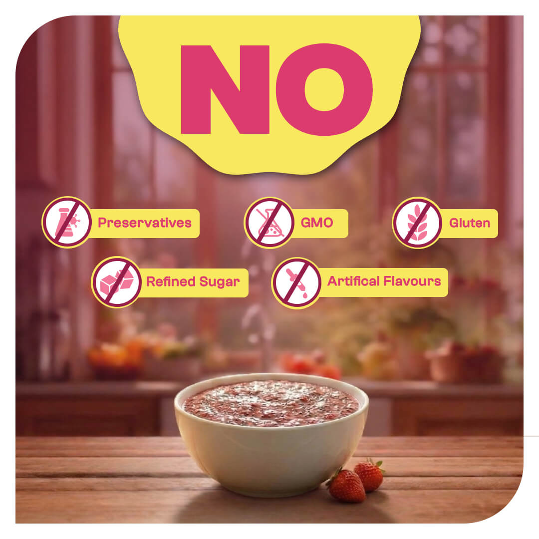 Strawberry Ready-to-Eat Oats – 300g Jar