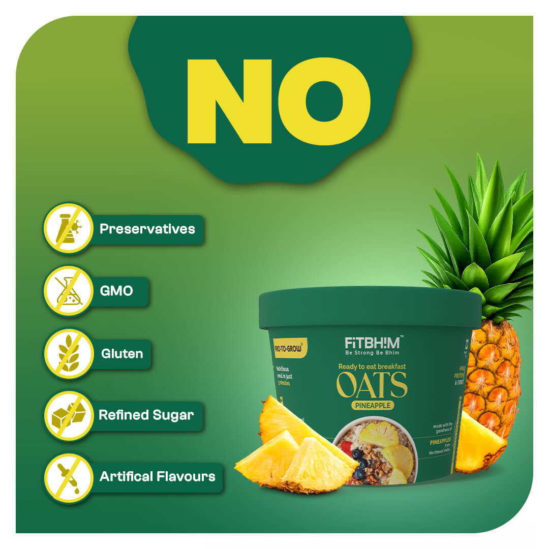 Pineapple Instant Oats Cups – Pack of 5