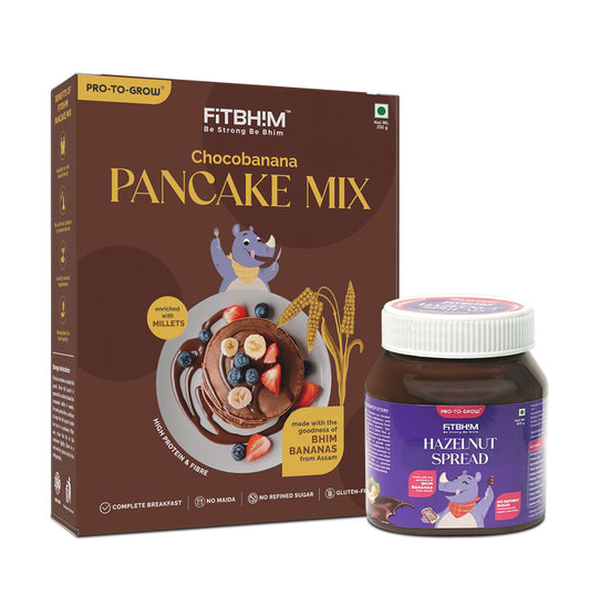 Choco Banana Pancake Mix & Chocolate Hazelnut Spread Combo