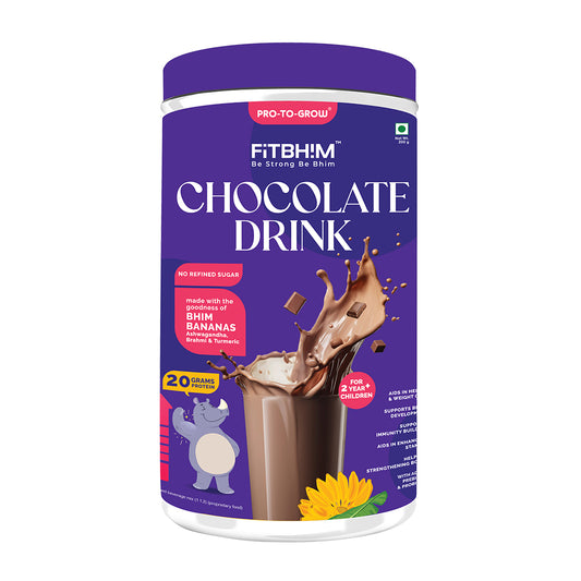 Chocolate Health Drink for Kids with Bhim Banana, Brahmi & Ashwagandha – 200g Jar