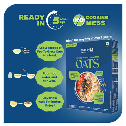 Bhim Banana Oats & Stainless Steel Bowl Combo – 300g Box + 500ml Bowl
