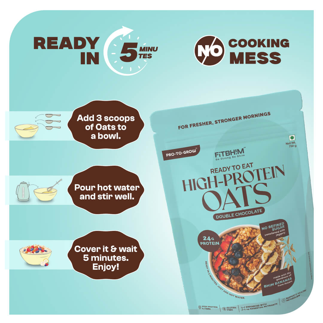 High-Protein Double Chocolate Oats Value Pack – 750g