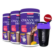 Chocolate Health Drink for Kids Pack of 3 – 200g Jars with Complimentary Sipper