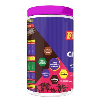 Fitbhim Chocolate Drink with Bhim Banana, Nutrition Health Powder Drink for kid's growth, Chocolate Flavour, 200grams each, Pack of 3 (with free Sipper), Suitable for growing kids.